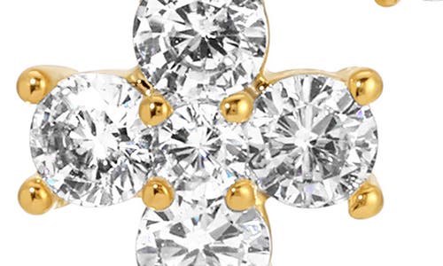 Eye Candy Los Angeles Nancy Cubic Zirconia Crisscross Drop Earrings In Gold