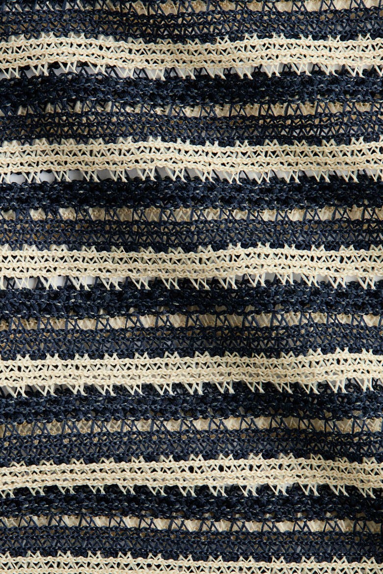 Strappy Beach Dress, Alternate, color, Navy blue/cream striped