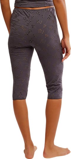 Full Bloom Eyelet Pajama Capri Pants