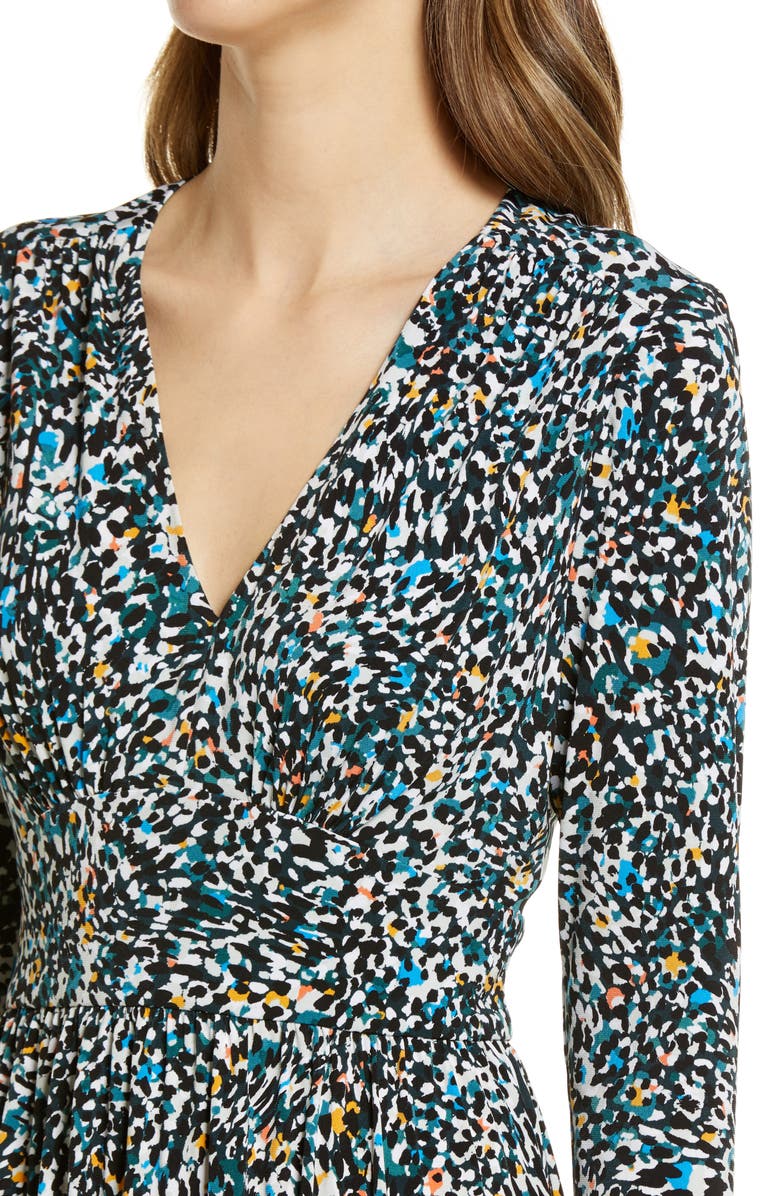 Maggy London Abstract Print Long Sleeve Fit & Flare Dress, Alternate, color,