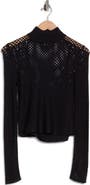 Simkhai Bexley Pointelle Mock Neck Top