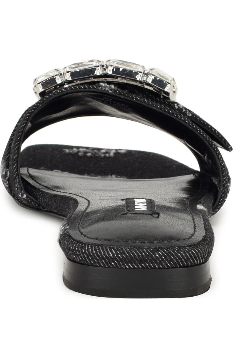 Nine West Matter Crystal Buckle Slide Sandal, Alternate, color,