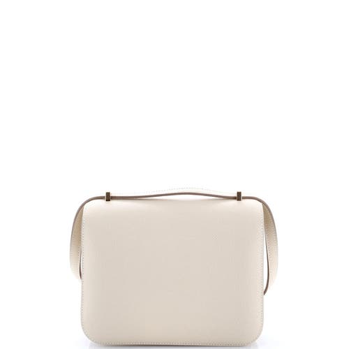 Pre-owned Hermes  Hermes Constance Nm Bag Epsom 18 In White