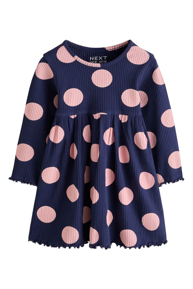 Kids' 3-Pack Rib Assorted Long Sleeve Dresses, Alternate, color, PINK