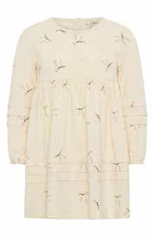 TINY TRIBE Kids' Bow Print Tiered Dress