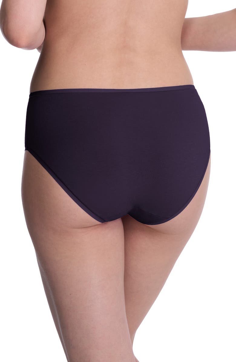 Natori Bliss Bare Cotton Hipster Briefs, Alternate, color, Purple Dsk