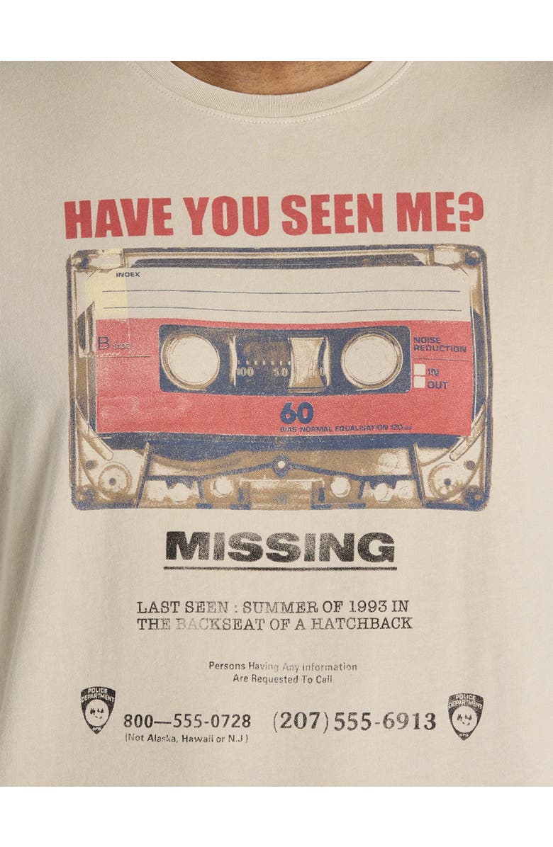 Lucky Brand Jeans Big & Tall  Missing Cassette Tape Graphic Tee, Alternate, color, Dove