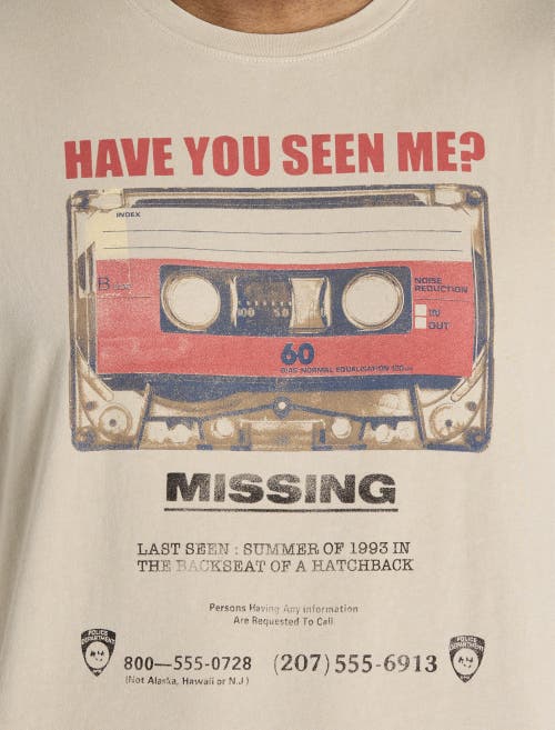 Lucky Brand Jeans Big & Tall Missing Cassette Tape Graphic Tee In Dove