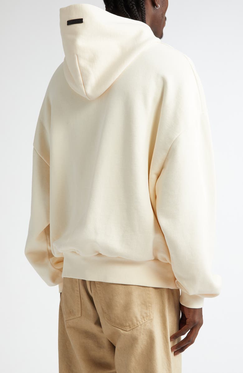 Fear of God Cotton French Terry Logo Hoodie, Alternate, color, White