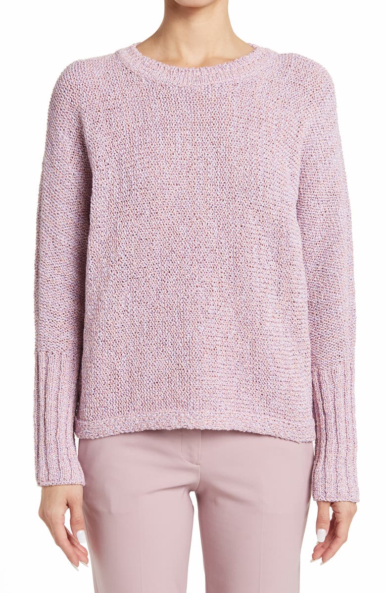 St. John Collection Marled Knit Jersey Sweater, Main, color, 