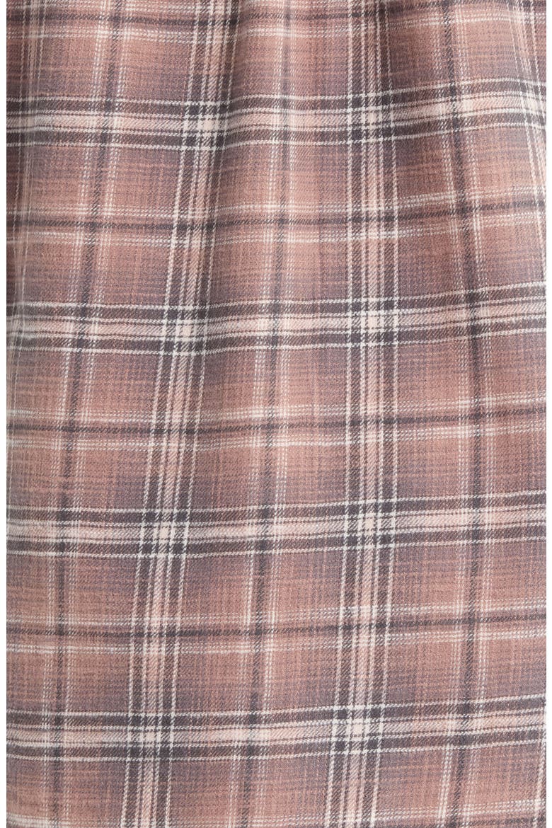 Plaid Button-Up Shirt, Alternate, color, MAUVE PLAID