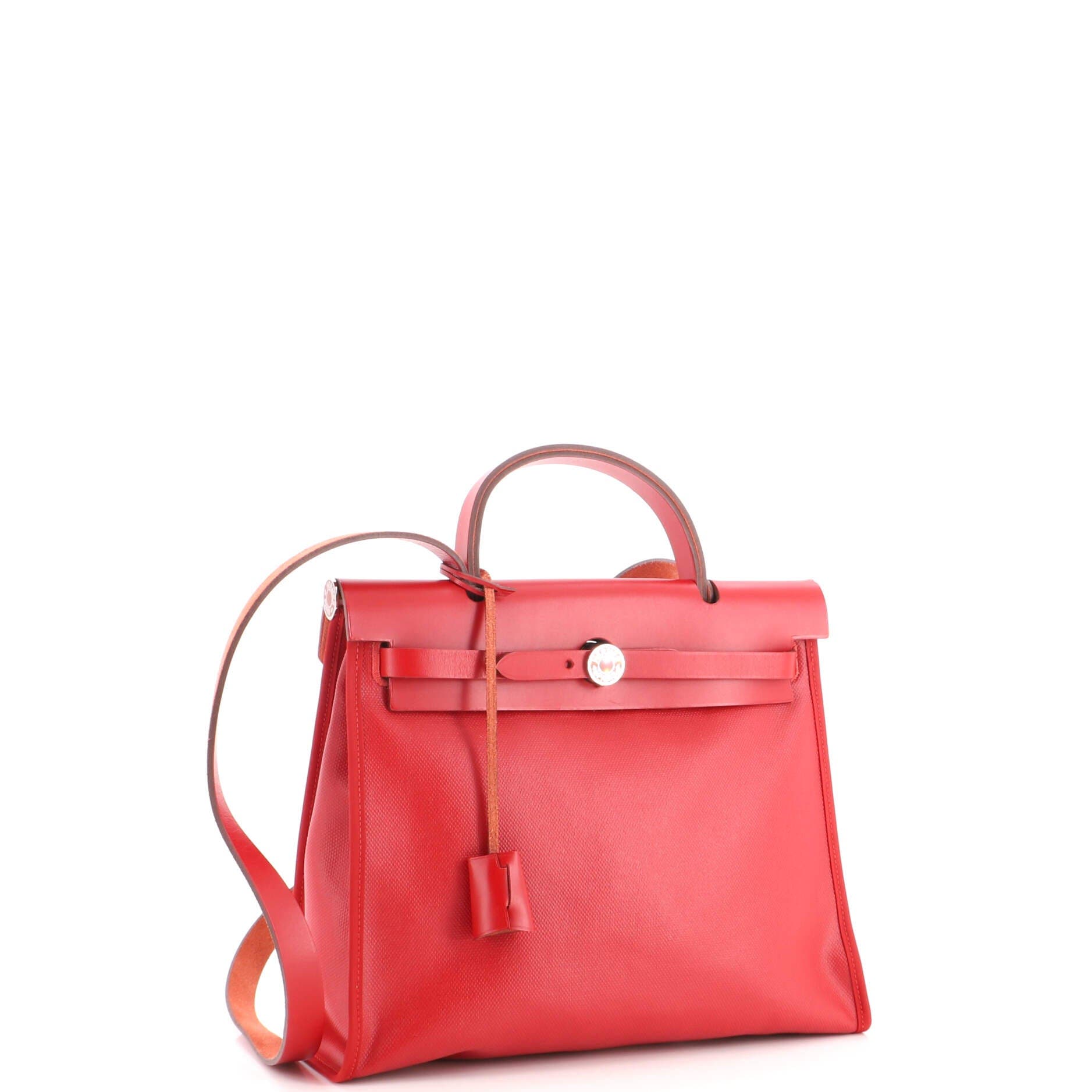 Herbag Zip Berline Vache Canvas and Leather 31, Alternate, color, Red