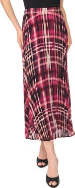Halogen® Pleated Elastic Waist Midi Skirt