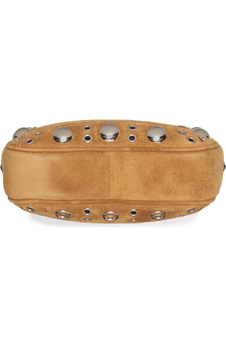 Valentino Garavani Nellcôte Studded Suede Crossbody Bag, Alternate, color, Beige