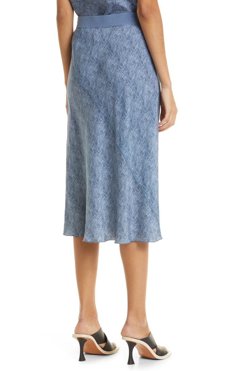 ATM Anthony Thomas Melillo Bias Cut Silk Skirt, Alternate, color, Naval Blue