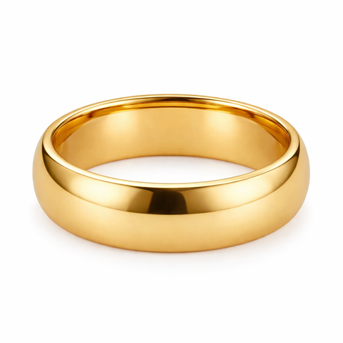 Gold-Tone Sterling Silver 6mm Wedding Band