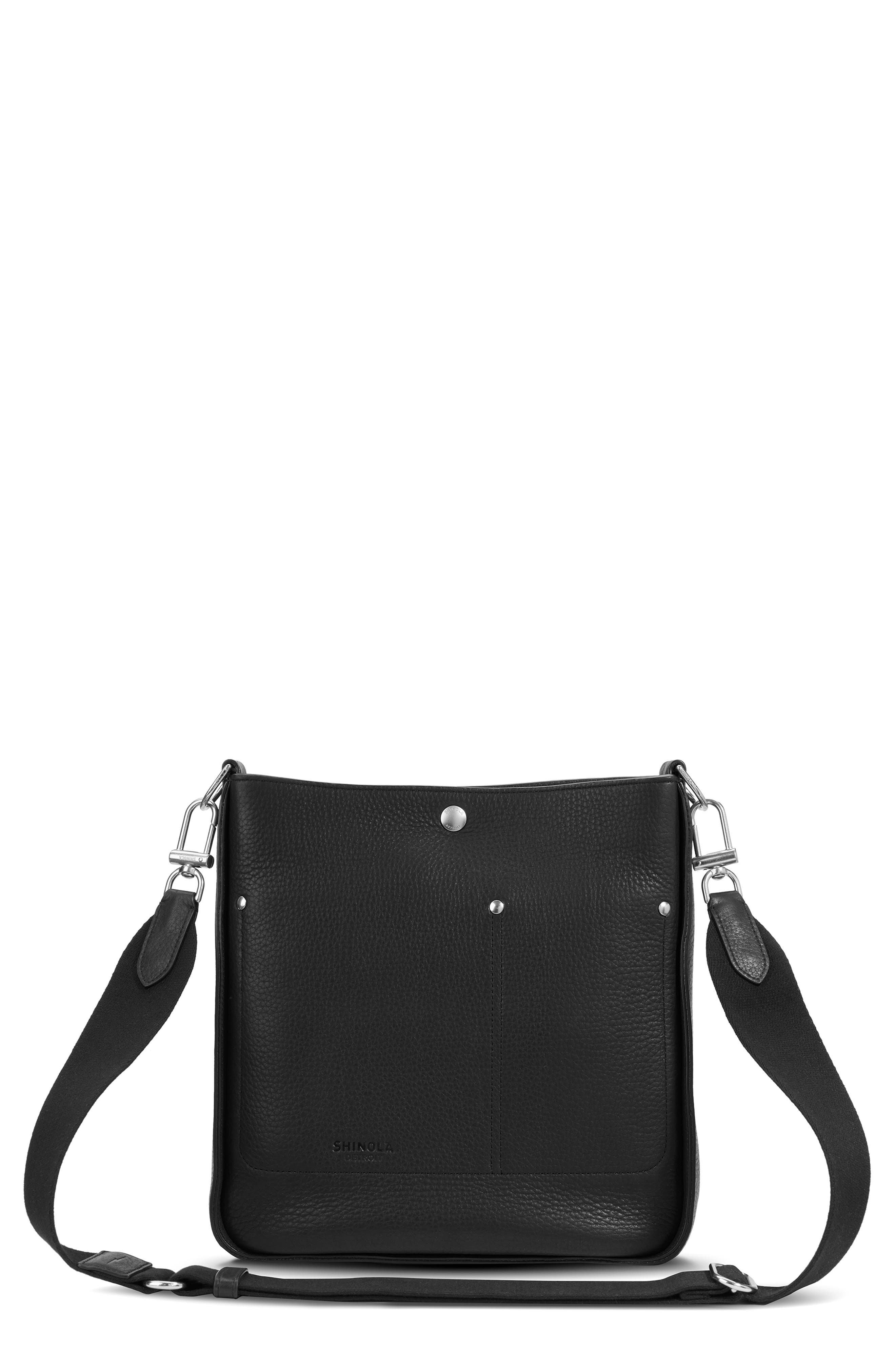 Shinola The Pocket Leather Crossbody Bag, Main, color, 