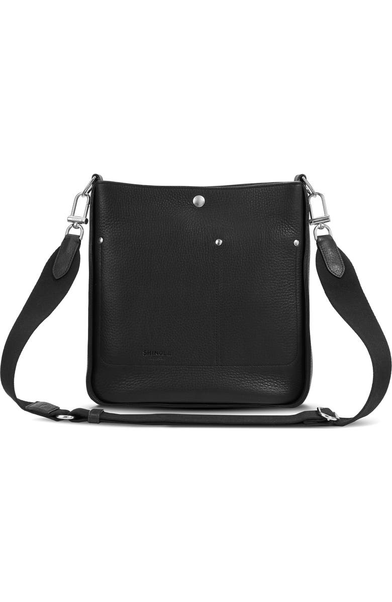 Shinola The Pocket Leather Crossbody Bag, Main, color,