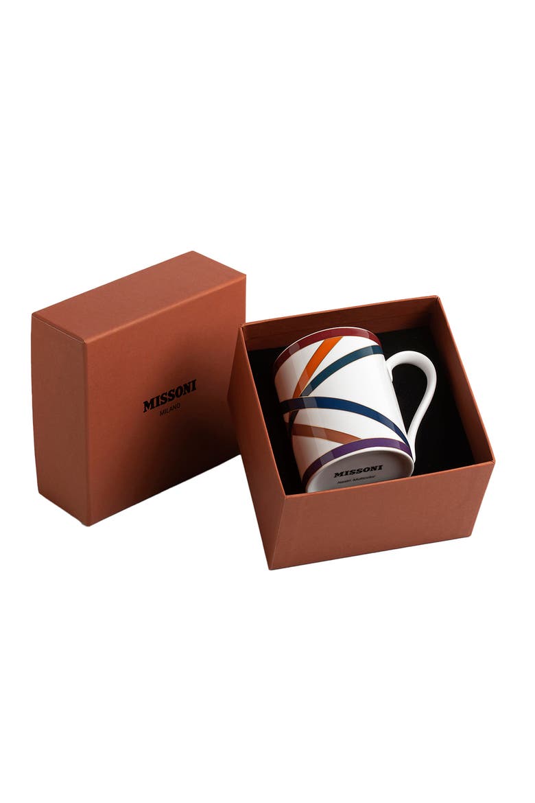 Mug Cup NASTRI in Luxury Box Multicolor diam. 3", H 3.9", cap. 12.5 oz, Main, color, Multicolor