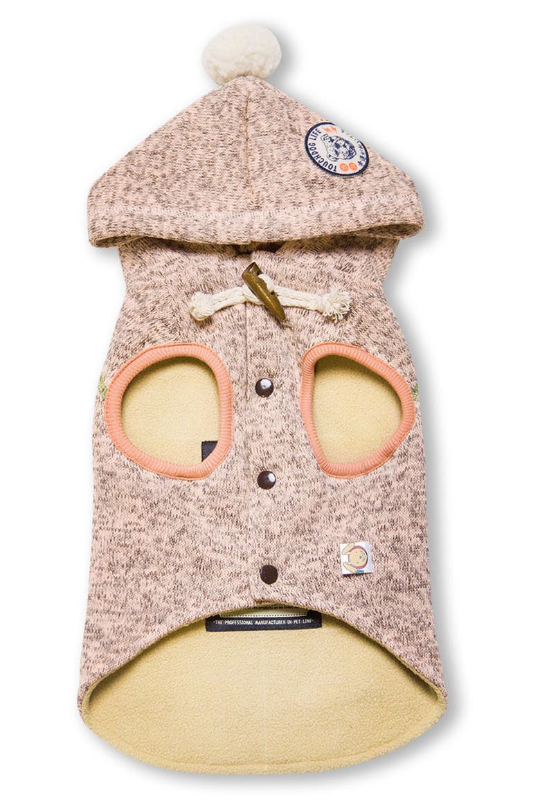 Touchdog Hippie Sleeveless Hoodie, Alternate, color, LIGHT PINK