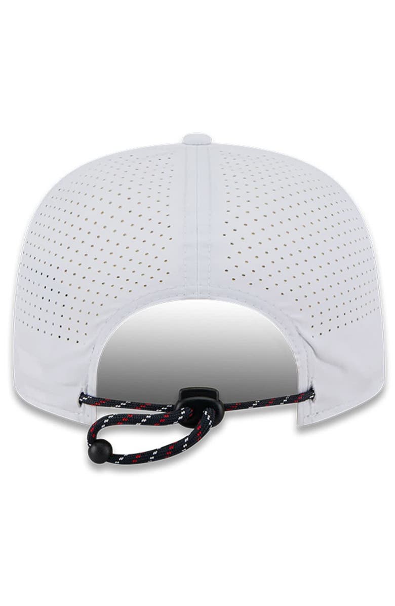 New Era Men's New Era White Red Bull Racing Leisure Featherweight Perforated Rope Golfer Snapback Hat, Alternate, color, 