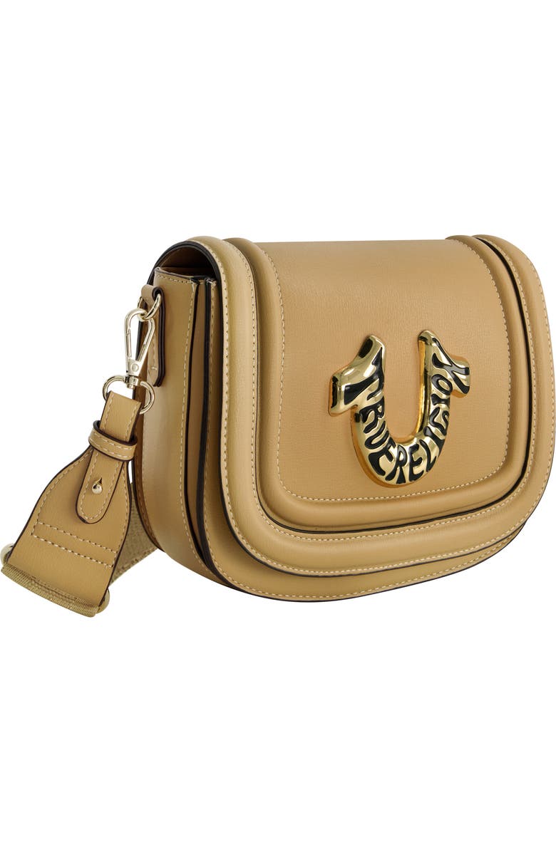 True Religion Logo Crossbody Bag, Alternate, color, Camel