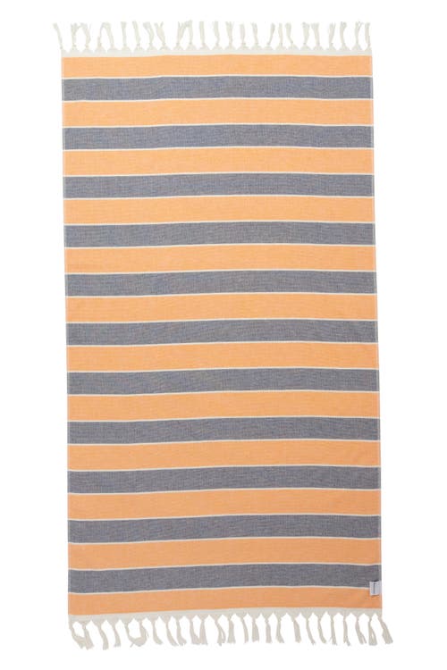 Infusezen Multi Stripe Terry Cloth Lined Turkish Towel