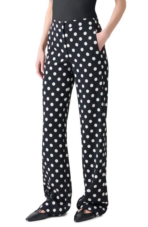 Marla Polka Dot Straight Leg Pants
