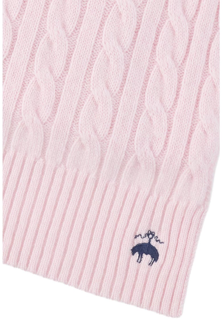 Wool & Cashmere Cable Scarf, Alternate, color, LIGHT PINK
