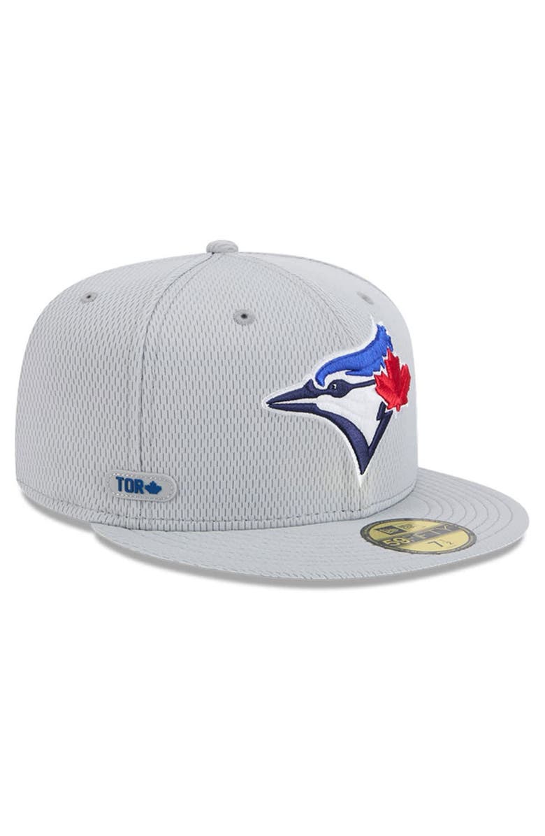 New Era Men's New Era Gray Toronto Blue Jays 2025 MLB Clubhouse 59FIFTY Fitted Hat, Main, color, 