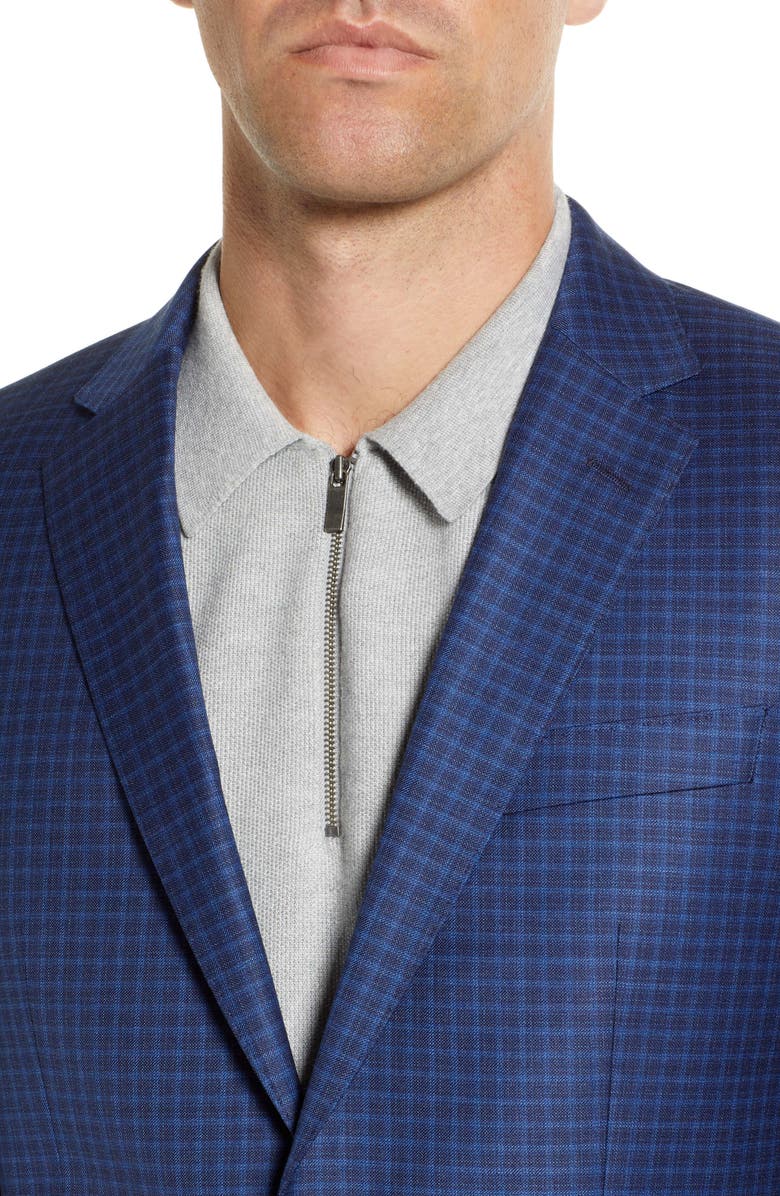 BOSS Huge Fit Plaid Wool Suit, Alternate, color,