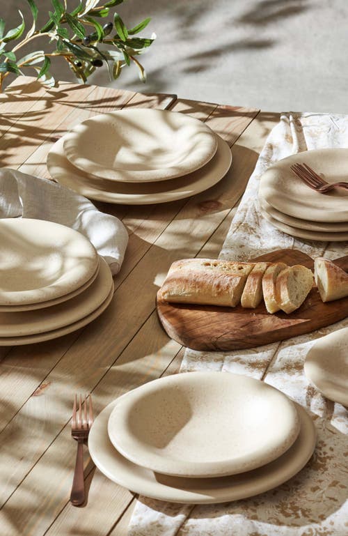 Stone Lain Aro 12pc Cream Matte Stoneware Dinnerware Set In Neutral