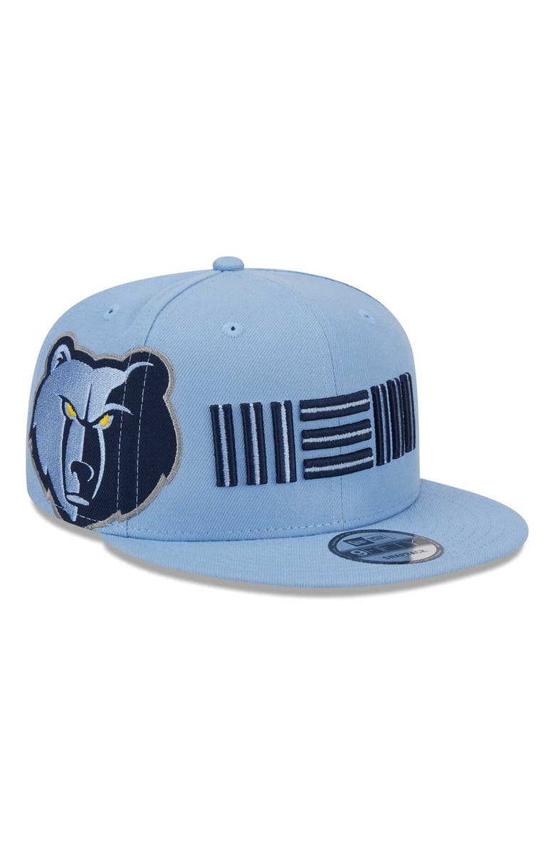 New Era Men's New Era Light Blue Memphis Grizzlies Side Logo 9FIFTY Snapback Hat, Main, color, 