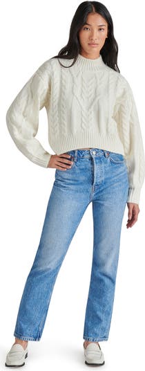 売れ筋商品|||スティーブ マデン ニット&セーター アウター レディース Women's Marcie Cable-Knit Mock-Neck Sweater Whisper White Steve Madden Marcie Cable Stitch Mock Neck Sweater | Nordstrom