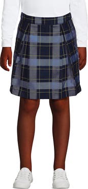 Lands' End School Uniform Girls Plaid Skort Top of Knee