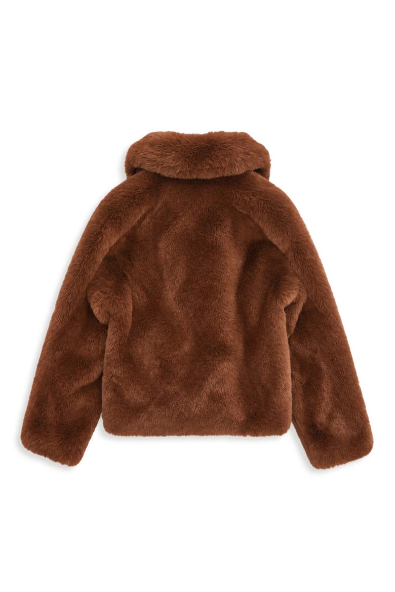Push Faux Fur Coat, Alternate, color, RUSET