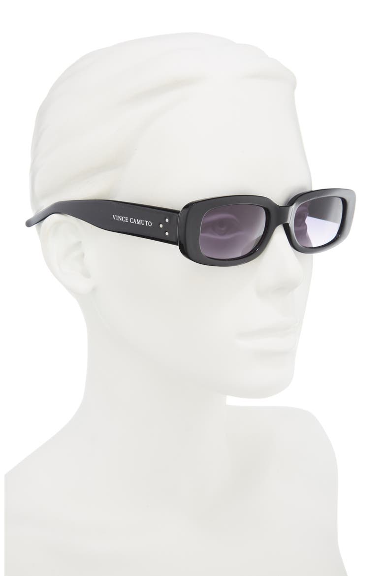 117mm Gradient Rectangular Sunglasses, Alternate, color, BLACK
