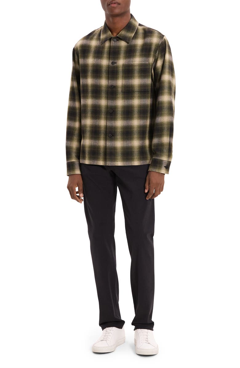 Theory Plaid Button-Up Shirt, Alternate, color, Tarmac Multi