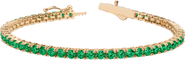 Aurate New York Lab Grown 6ct Emerald Tennis Bracelet