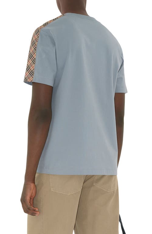 Burberry Ekd Embroidered T-shirt In Blue