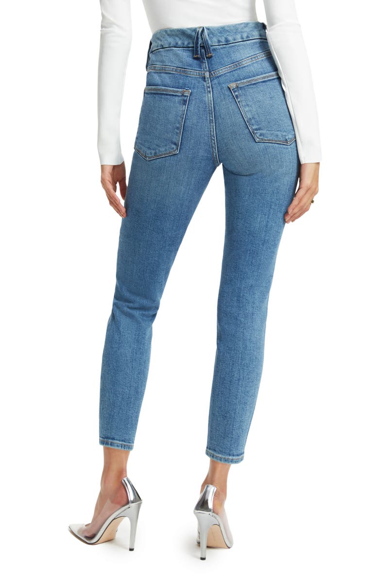 Good American Good Waist Cropped Jeans, Alternate, color, 