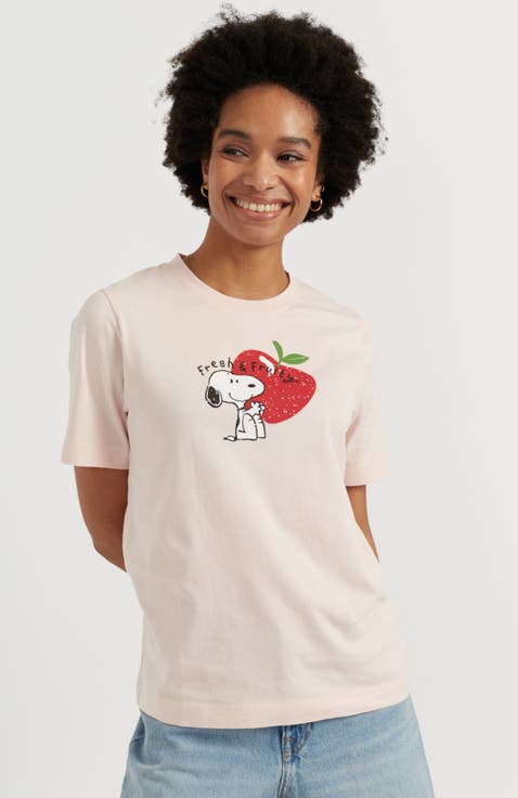 Cotton Snoopy Apple T-Shirt