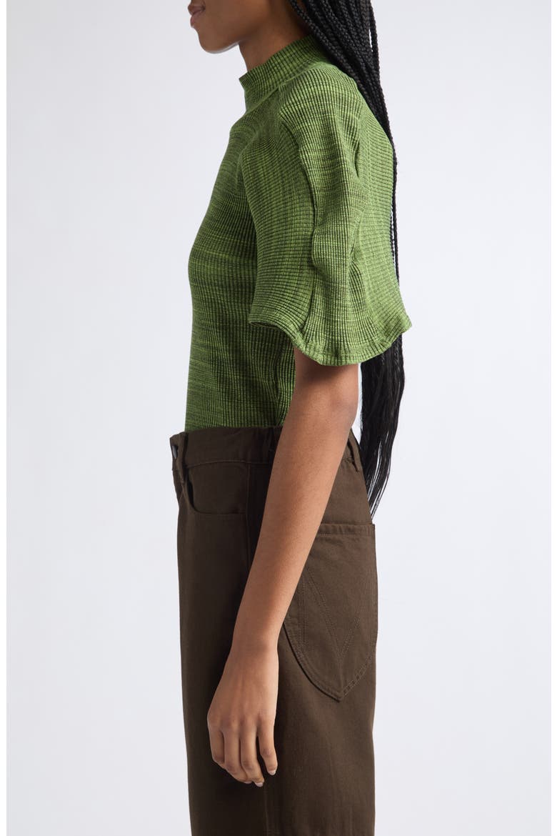Space Dye Rib Top, Alternate, color, GREEN MELANGE