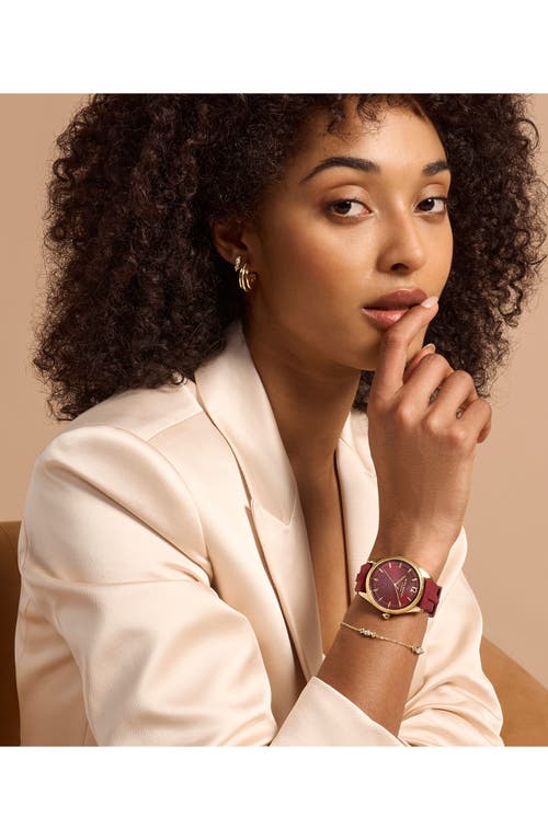 Olivia Burton Radiate Silicone Strap Watch, 38mm In Burgundy