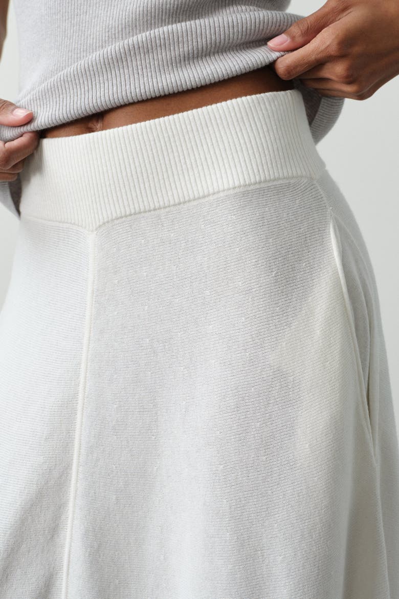 Justine Cotton Cashmere Maxi Skirt, Alternate, color, ECRU