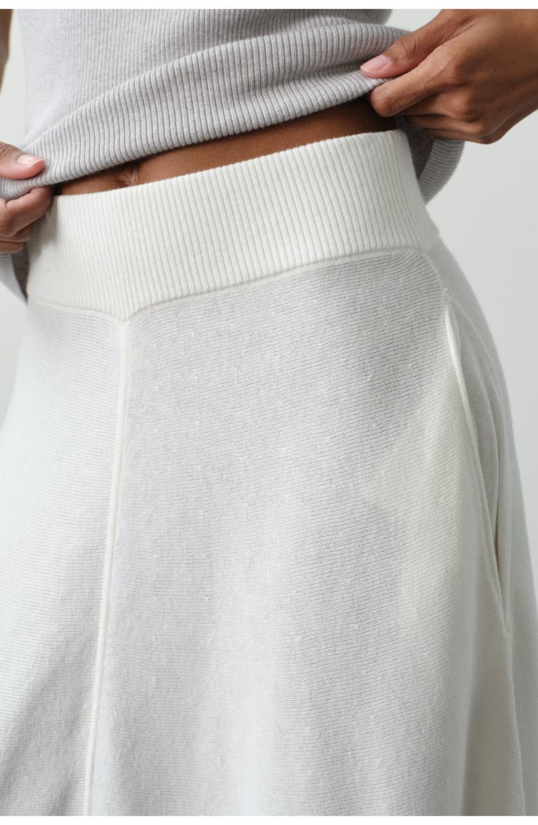 NAKED CASHMERE Justine Cotton Cashmere Maxi Skirt, Alternate, color, Ecru