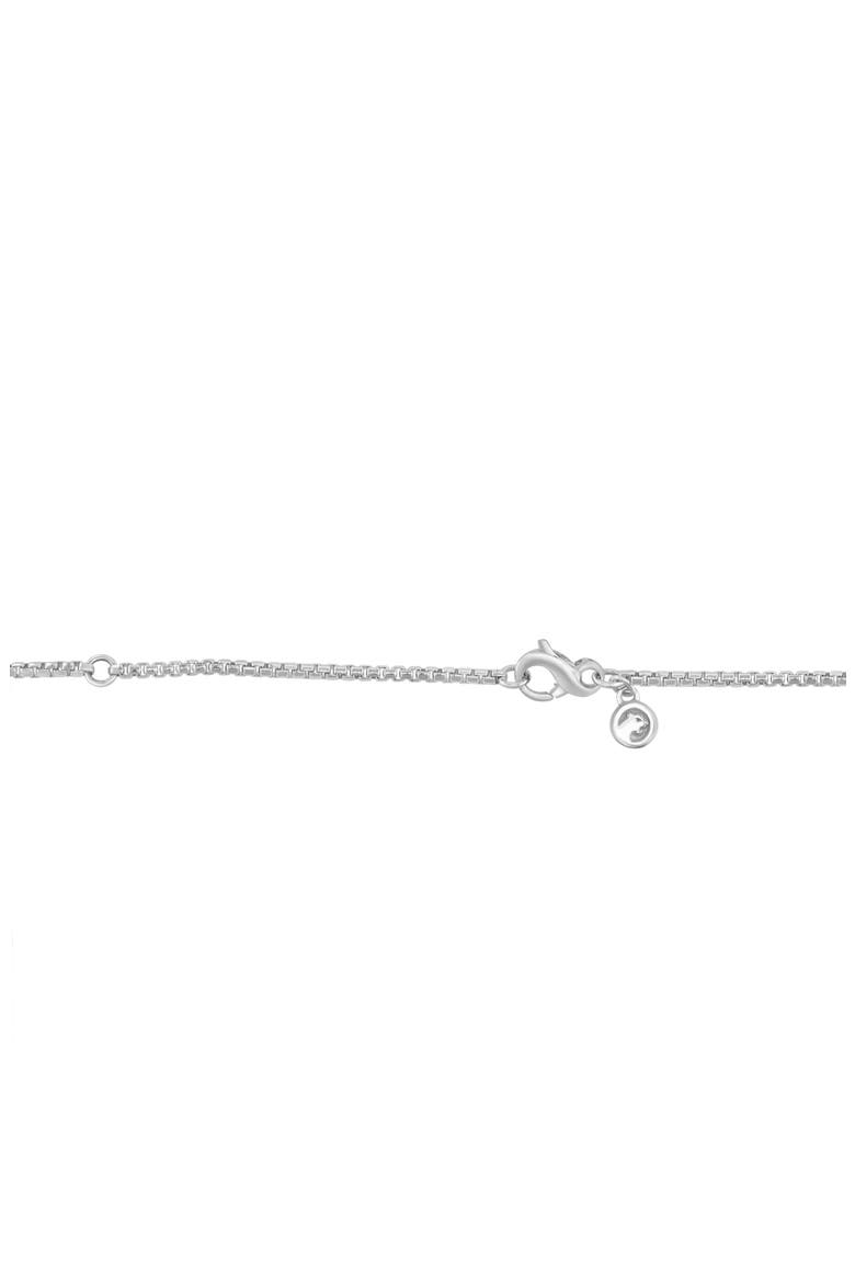 Sterling Silver Hematite & Black Spinel Anchor Tag Pendant Necklace, Alternate, color, BLACK
