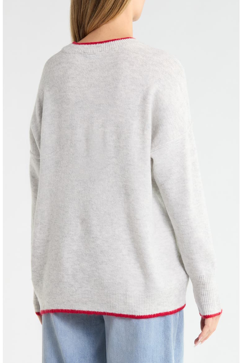 Joy Embroidered Sweater, Alternate, color, SILVER HEATHER