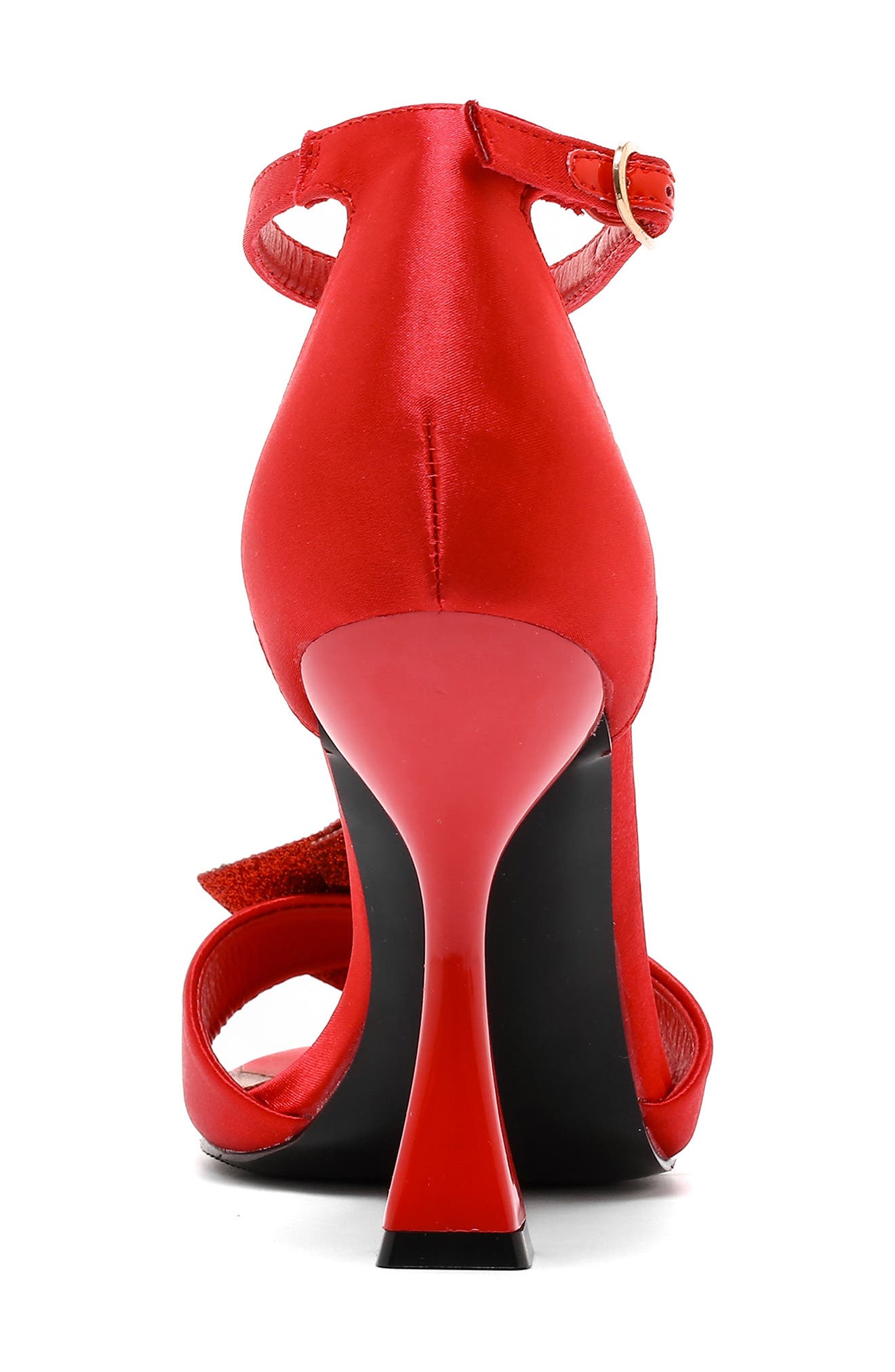 Cher Ankle Strap Sandal, Alternate, color, RED