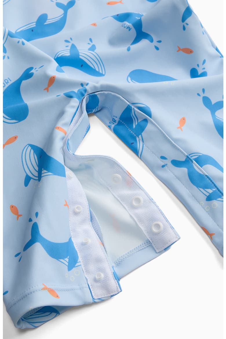 Sun Safe Suit, Alternate, color, Blue Whale Print